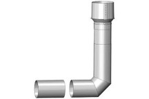 Mi-Flue Stove Clay Adaptor Kit 125mm (200mm Pot Pipe & 90 Bend)
