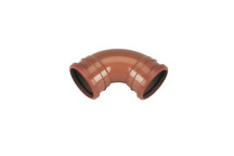 Brown Double Socket Bend 4\" 90 Degree
