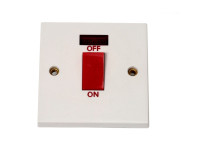45A 1G Cooker Switch & Neon