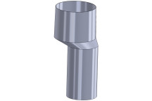 Solid Fuel Flue Pipe Reducer S/S 125mm - 200mm C/W 75mm Offset