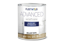 Fleetwood Advanced Quickdry Satinwood 1L Brilliant White