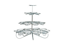 Cupcake Stand Silver Wire - 4 Tier