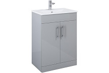 Belmont Floor Standing Vanity Unit & Washbasin Light Grey - 60