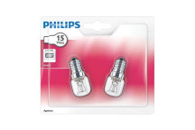 Philips Clear Pygmy Bulb 15W SES - 2 Pack