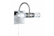Lima Bathroom - Ip44 (G9 Led) 2Lt Clear/Frosted Glass Chrome