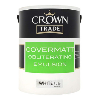 Crown Trade Obliterating Covermatt 5L White