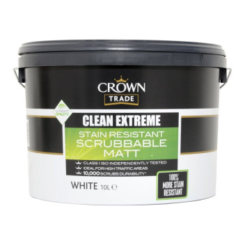 Crown Trade Clean Extreme Scrubbable Matt 10L