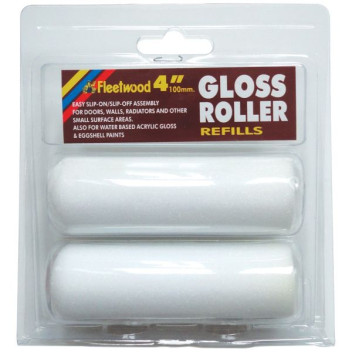 Fleetwood Sponge Gloss Roller Sleeve 4\" - 2 Pack