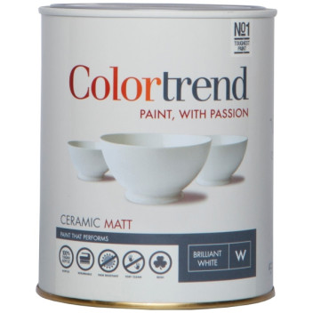 Colourtrend Ceramic Matt Base Brilliant White 1L M00263