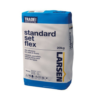 Larsen Trade Standard Set Flex Tile Adhesive White 20kg