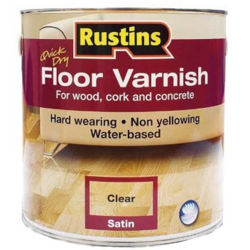 Rustins Quick Dry Clear Floor Varnish 2.5L Satin