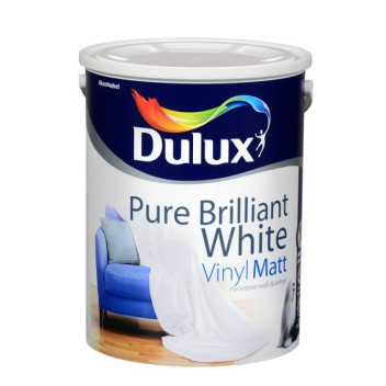 Dulux Vinyl Matt Pure Brilliant White 5L