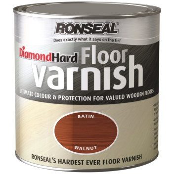 Ronseal Diamond Hard Floor Varnish 2.5L Satin Dark Oak