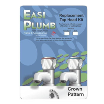Easi Plumb Replacement Tap Head Kit Crown Pattern 1/2\"