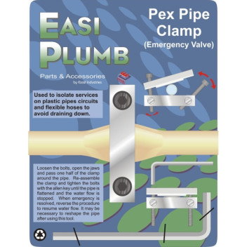 Easi Plumb Pex Pipe Clamp (Emergency Valve)