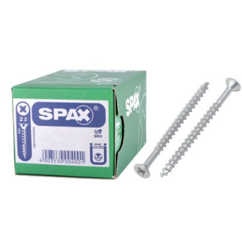 Spax Silver Chip Board Screw Pozi 4 X 40mm - 200 Pack