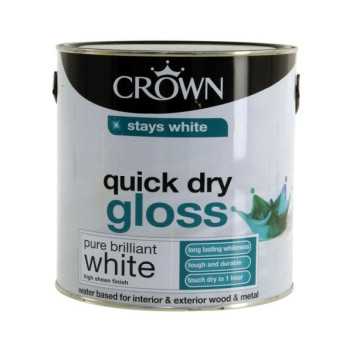 Crown Quick Drying Gloss Brilliant White 2.5L