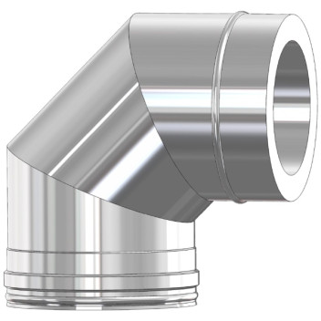 S/S Twin Wall Insulated Flue Bend 150mm X  90`