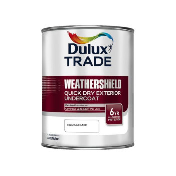 Dulux Trade Weathershield Quick Dry Exterior Under Coat Medium Base 1L
