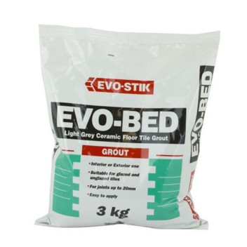 Evo-Stik Evo Bed Floor Grout 3Kgs Grey