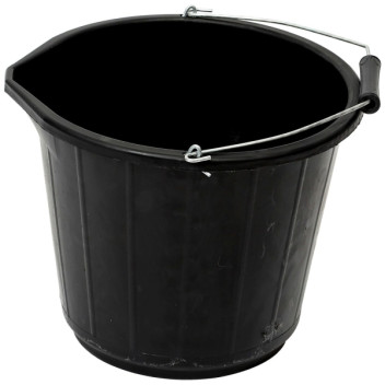 Black Plastic Bucket 3Gallon