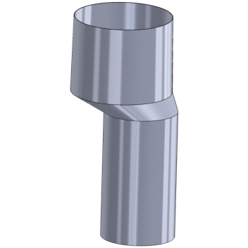 Solid Fuel Flue Pipe Reducer S/S 125mm - 200mm C/W 75mm Offset