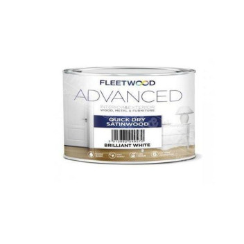 Fleetwood Advanced Quick Dry Satinwood 500ml Brilliant White