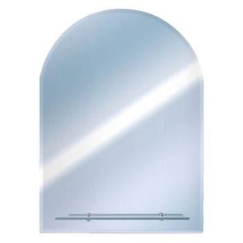 Tema Ensuite Bevelled Arch Mirror 50 X 40 C/W Shelf