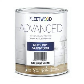 Fleetwood Advanced Quick Dry Satinwood Brilliant White 5L