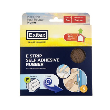 Exitex Self Adhesive E Strip 5M Brown
