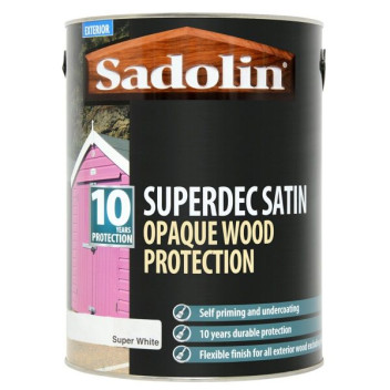 Sadolin Superdec Satin Base 5L White W0 Base