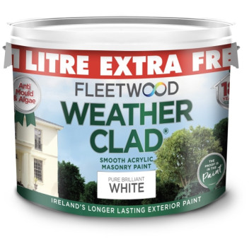 Fleetwood Weather Clad Brilliant White 9L + 1L Free