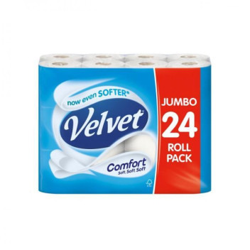 Velvet Comfort Toilet Rolls - 24 Pack