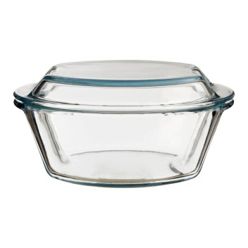 Round Glass Casserole Dish With Lid Large