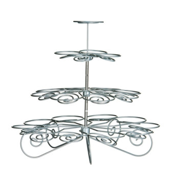 Cupcake Stand Silver Wire - 4 Tier