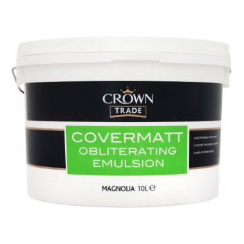 Crown Trade Obliterating Covermatt 10L - Magnolia