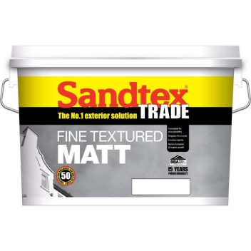 Sandtex Trade Textured Matt 10L - Brilliant White