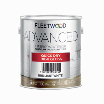 Fleetwood Advanced Quick Dry Gloss 2.5L Brilliant White