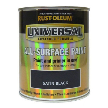 Universal All Surface Paint 250ml Satin Black