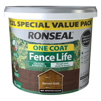 Ronseal One Coat Fencelife 12L Harvest Gold