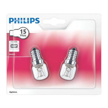 Philips Clear Pygmy Bulb 15W SES - 2 Pack