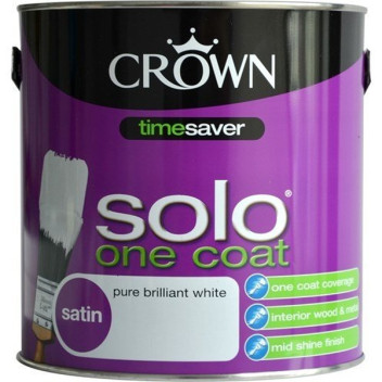 Crown Solo One Coat Satin Brilliant White 2.5L