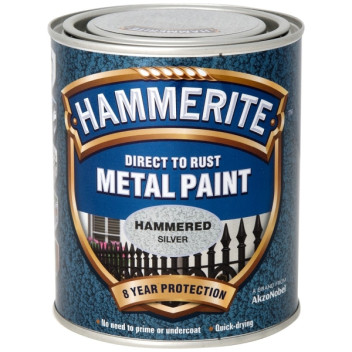 Dulux Hammerite Smooth Silver 750ml +1/3 Free
