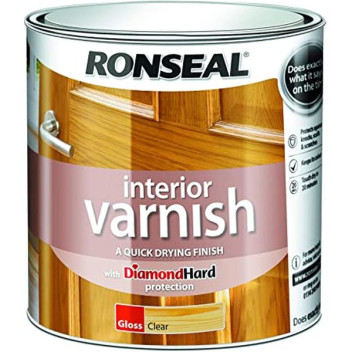 Ronseal Quick-Dry Diamond Hard Clear Gloss Varnish 2.5L
