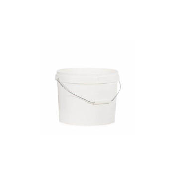 White Plastic Bucket With Lid 10Lt