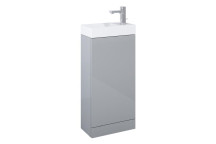 Studio Compact Floor Standing Vanity Unit & Washbasin Grey - 40Cm