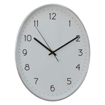Elko Oval Wall Clock Silver